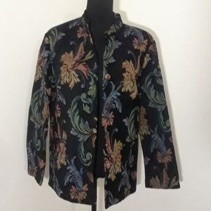 Leslie Fay Tapestry Print Vintage Blazer